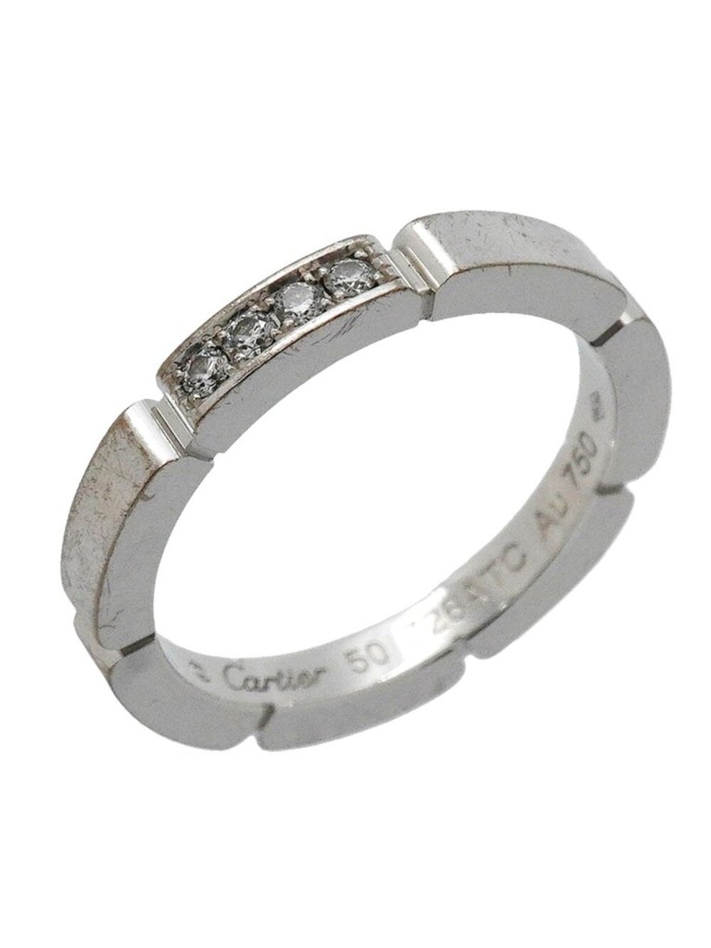 Cartier Ring Maillon Panthere 18k White Gold Diamond